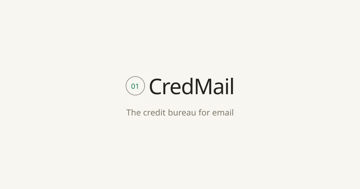 CredMail – Email Deliverability SaaS + Domain